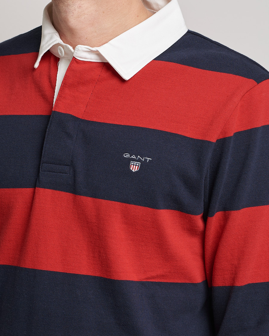 Herre | Trøjer | GANT | Original Barstripe Heavy Rugger Ruby Red