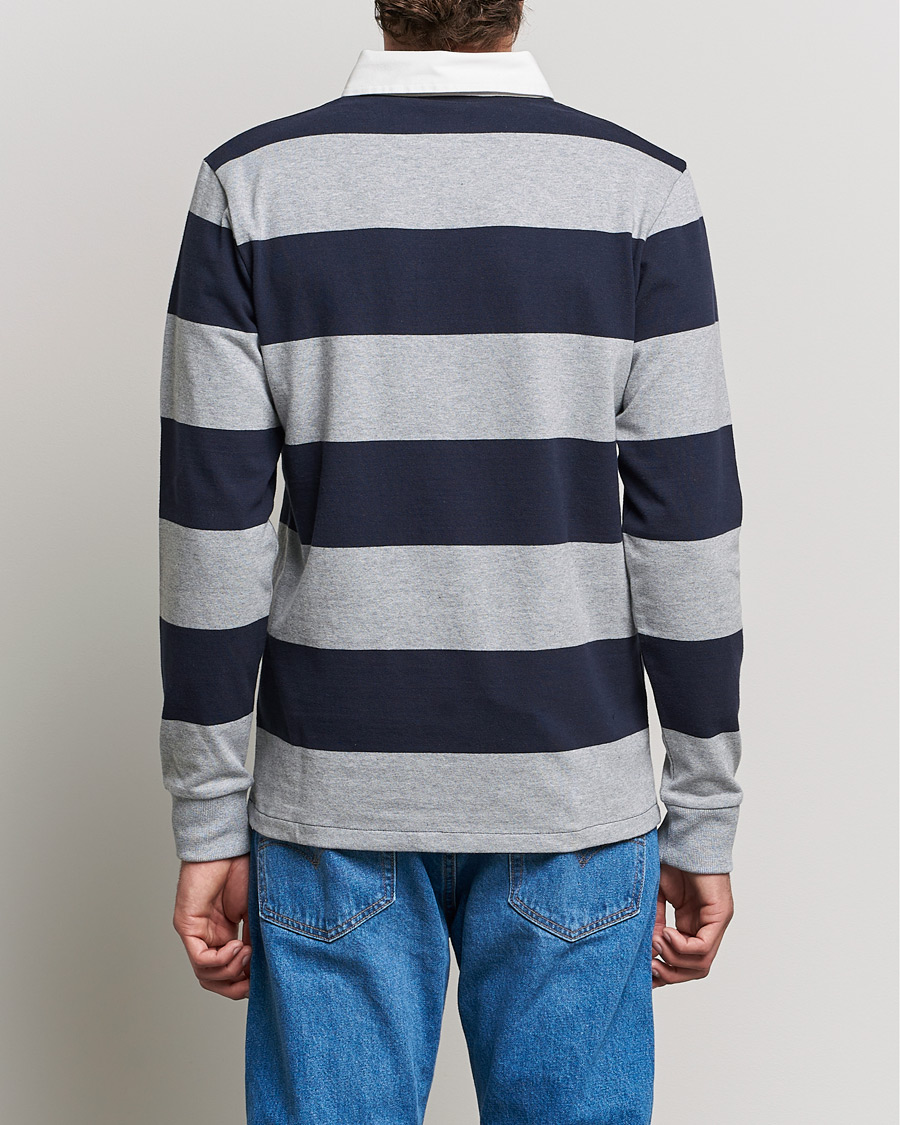 Herre | Trøjer | GANT | Barstriped Heavy Rugger Grey Melange
