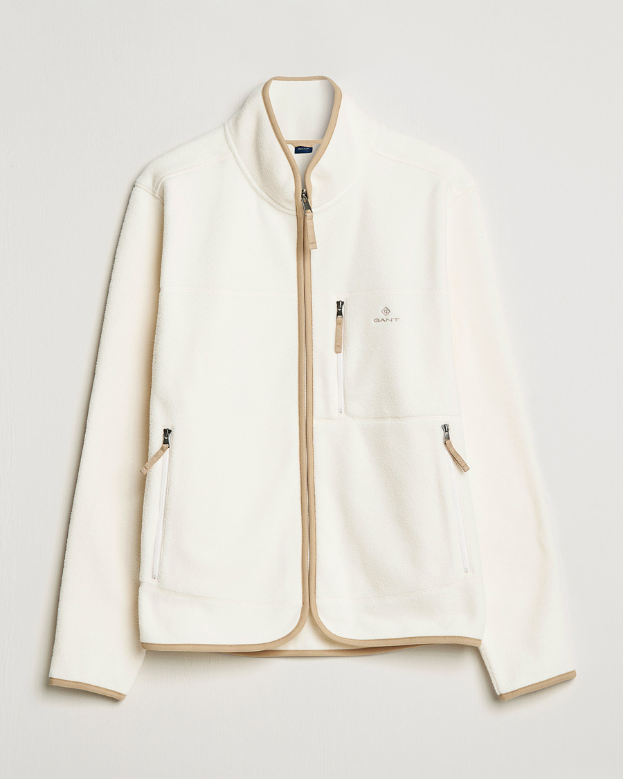 Herre | Trøjer | GANT | Sherpa Fleece Full Zip Cream