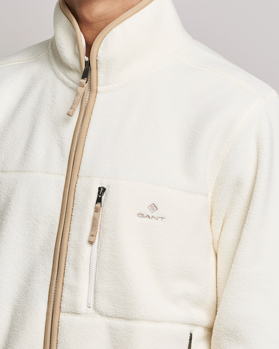 Herre | Trøjer | GANT | Sherpa Fleece Full Zip Cream