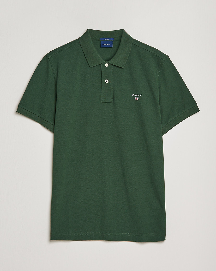 Herre | Polotrøjer | GANT | The Original Polo Storm Green
