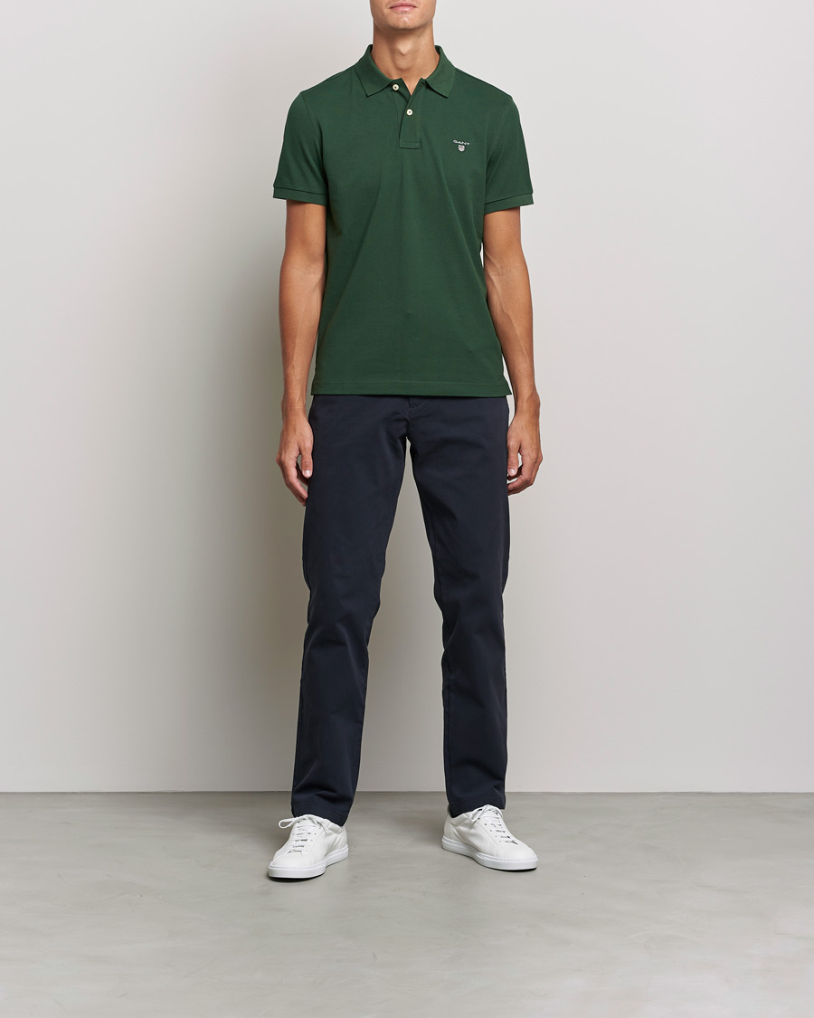 Herre | Polotrøjer | GANT | The Original Polo Storm Green