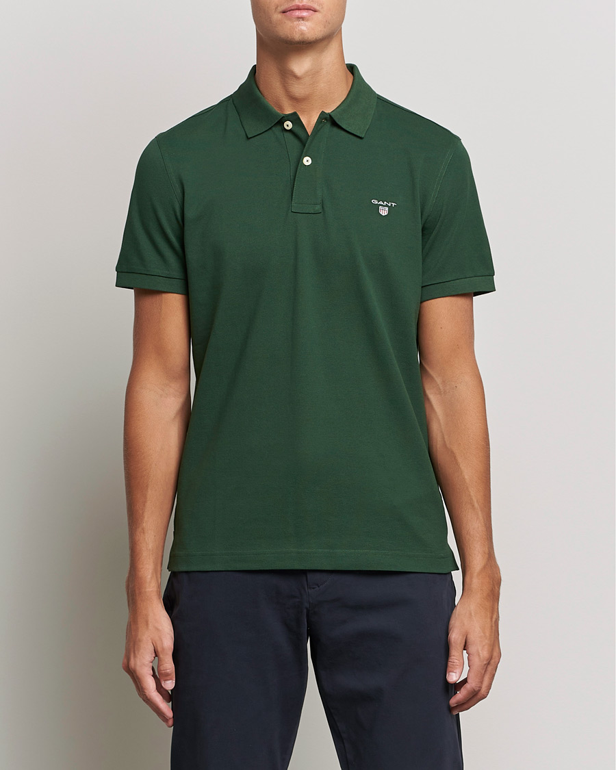 Herre | Polotrøjer | GANT | The Original Polo Storm Green