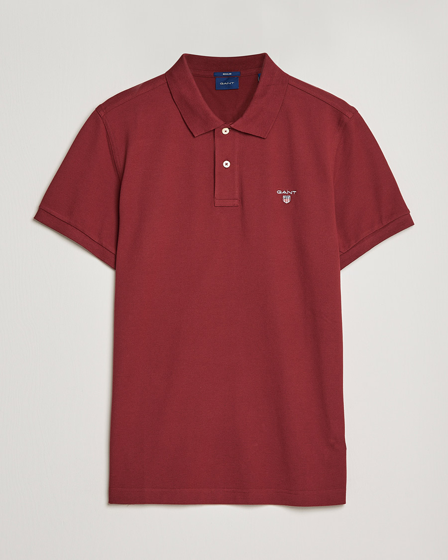 Herre | Polotrøjer | GANT | The Original Polo Plumped Red
