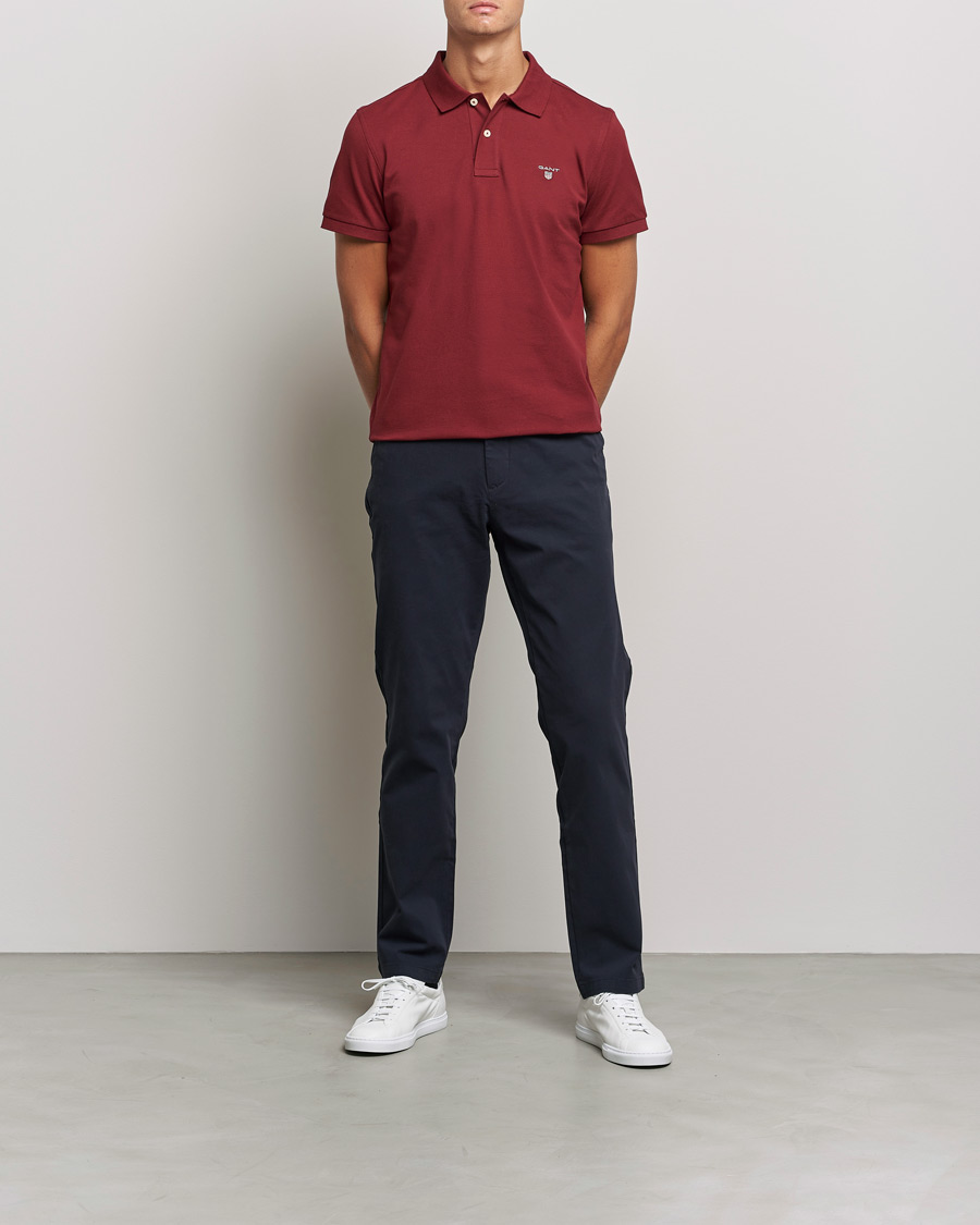 Herre | Polotrøjer | GANT | The Original Polo Plumped Red