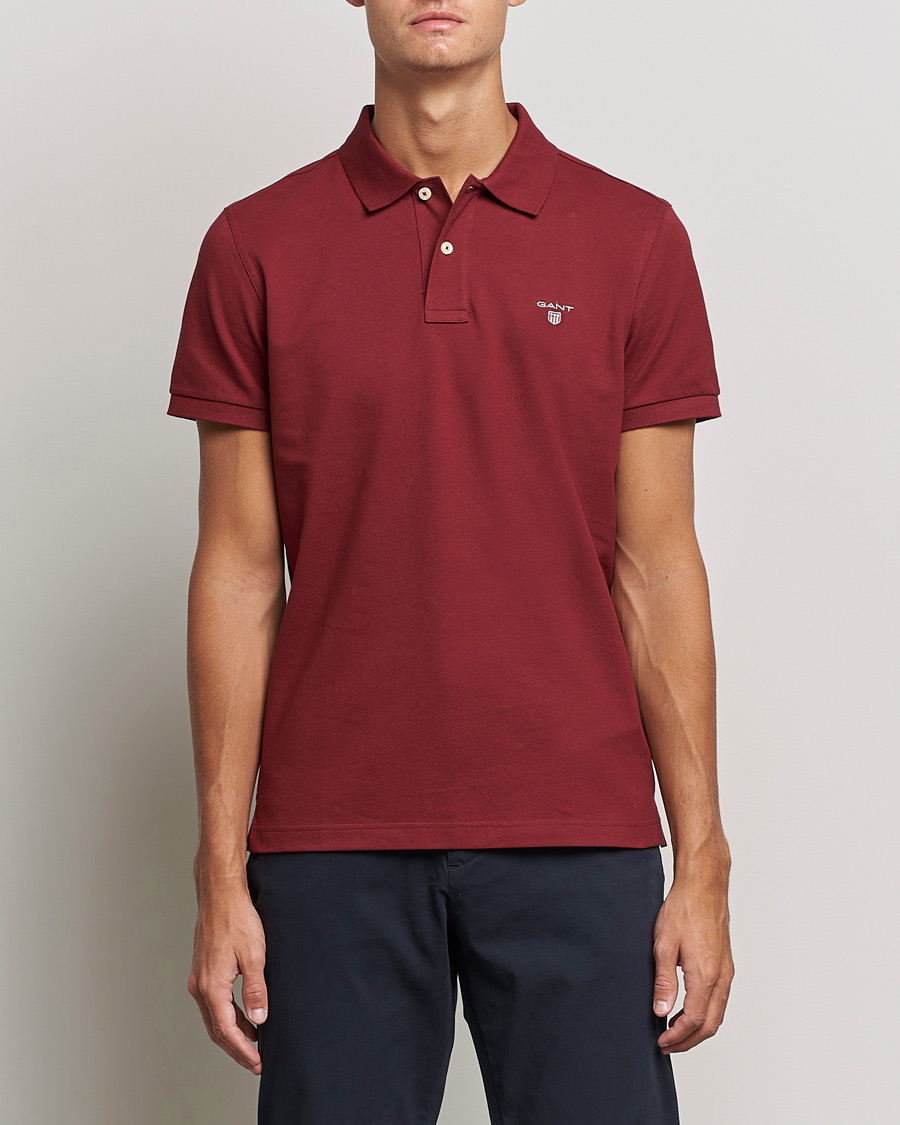 Herre | Polotrøjer | GANT | The Original Polo Plumped Red
