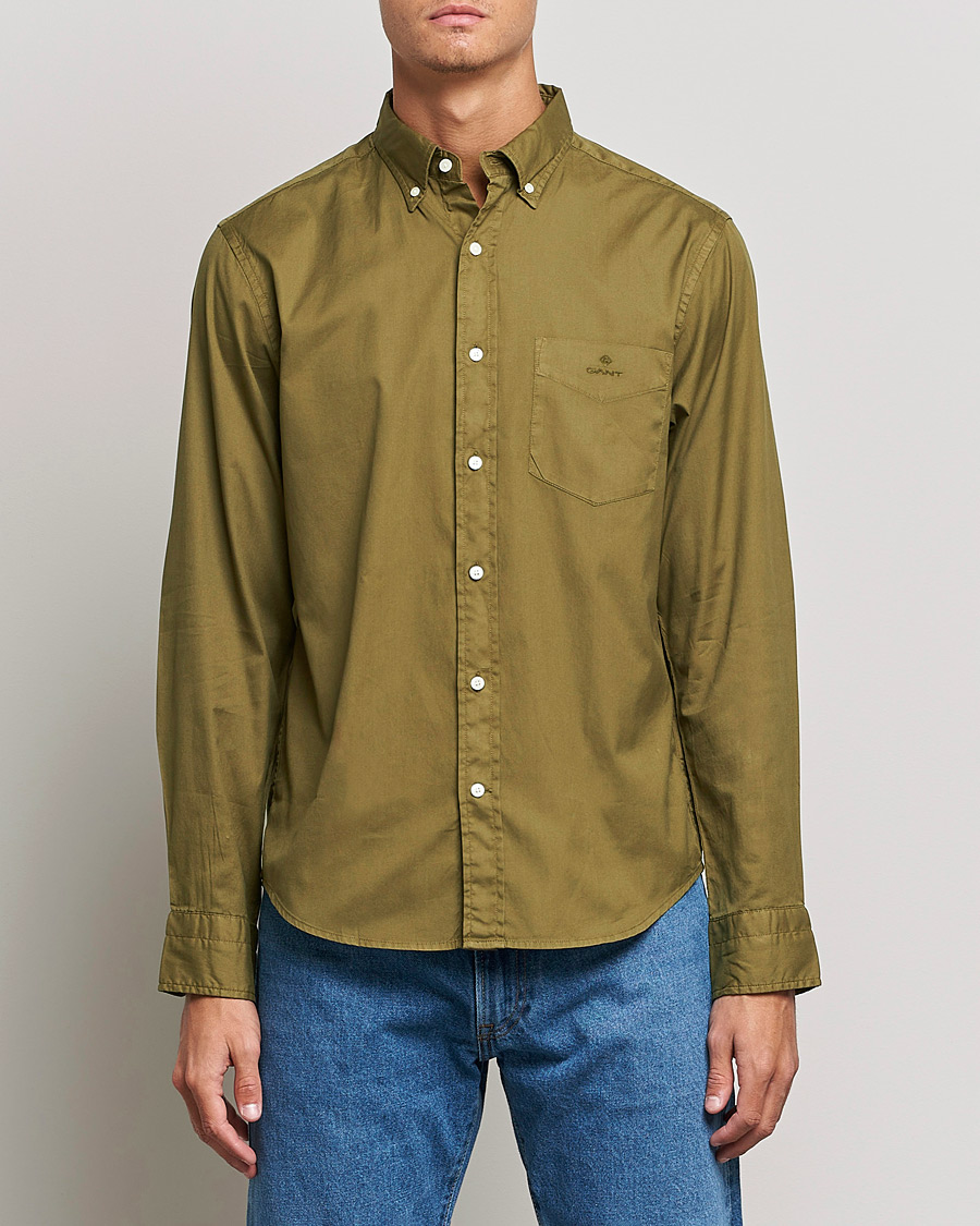 Herre | Skjorter | GANT | Regular Fit Garment Dyed Oxford Shirt Hunter Green