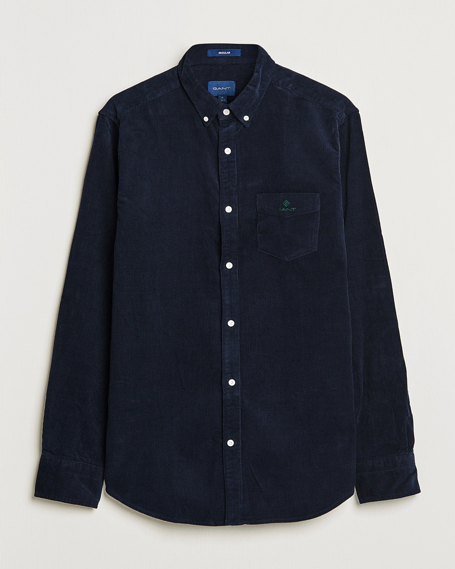 Herre | Skjorter | GANT | Regular Fit Corduroy Shirt Evening Blue