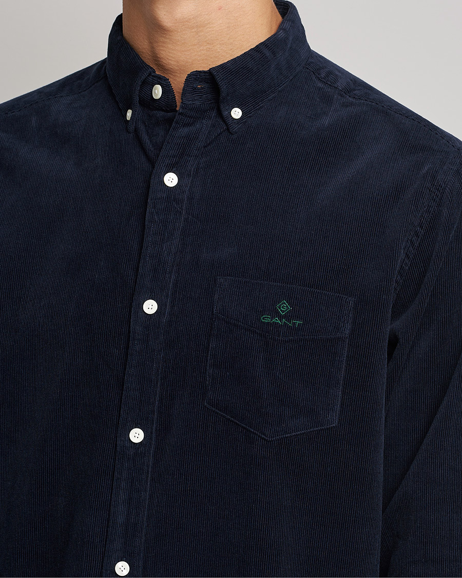 Herre | Skjorter | GANT | Regular Fit Corduroy Shirt Evening Blue