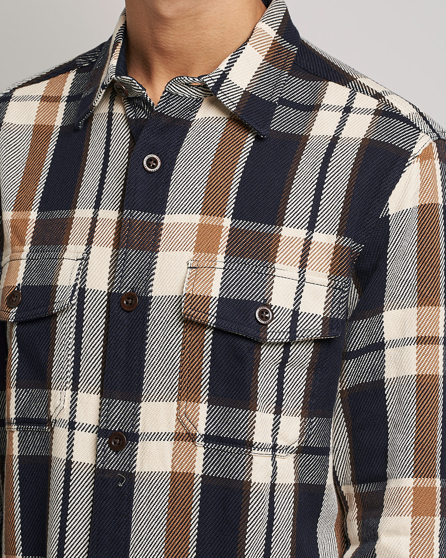 Herre | Skjorter | GANT | Checked Overshirt Vintage Cream