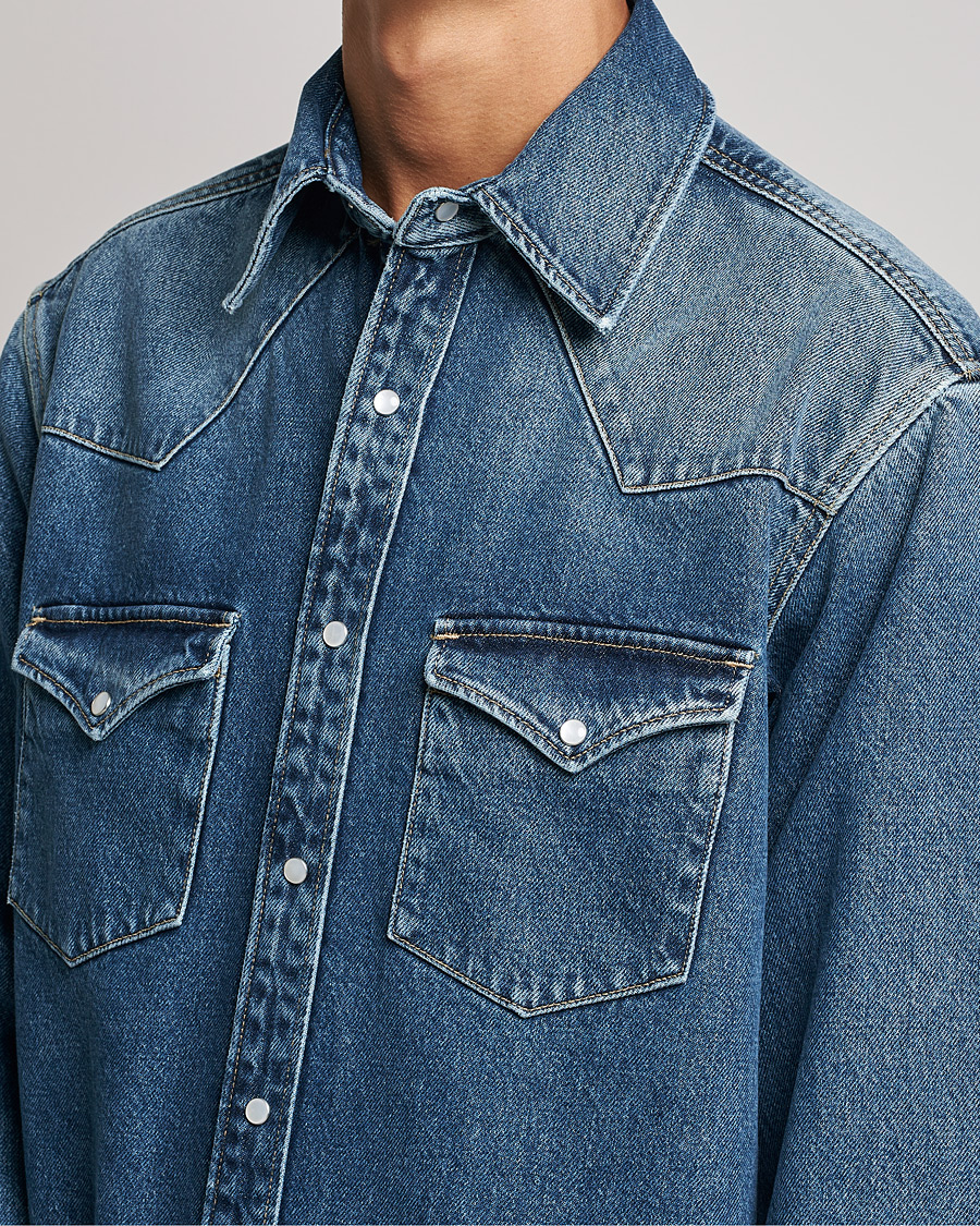 Herre | Skjorter | GANT | Western Denim Shirt Vintageg Blue