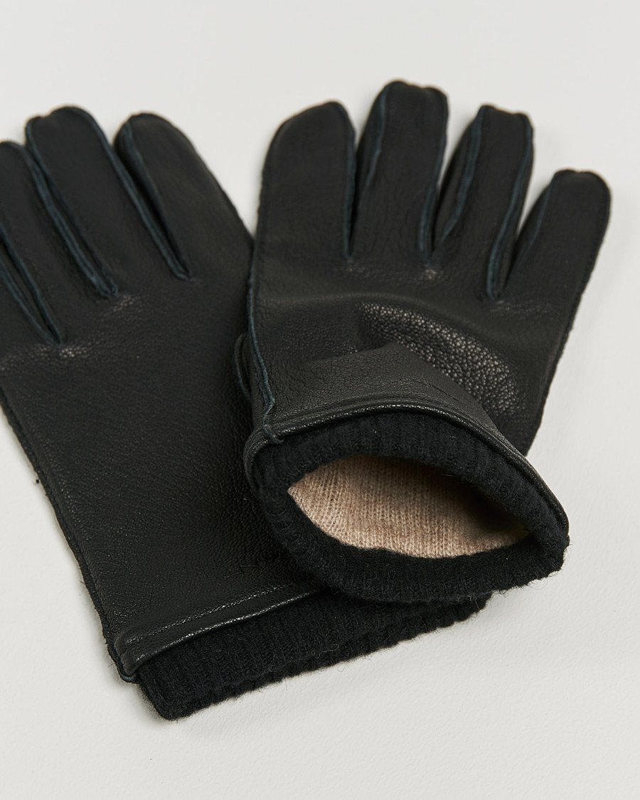 Herre | GANT Leather Gloves Black | Gant | Leather Gloves Black