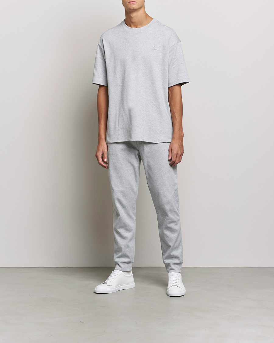 Herre | Pyjamas & Morgenkåber | GANT | Premium Loungewear Set Light Grey Melange