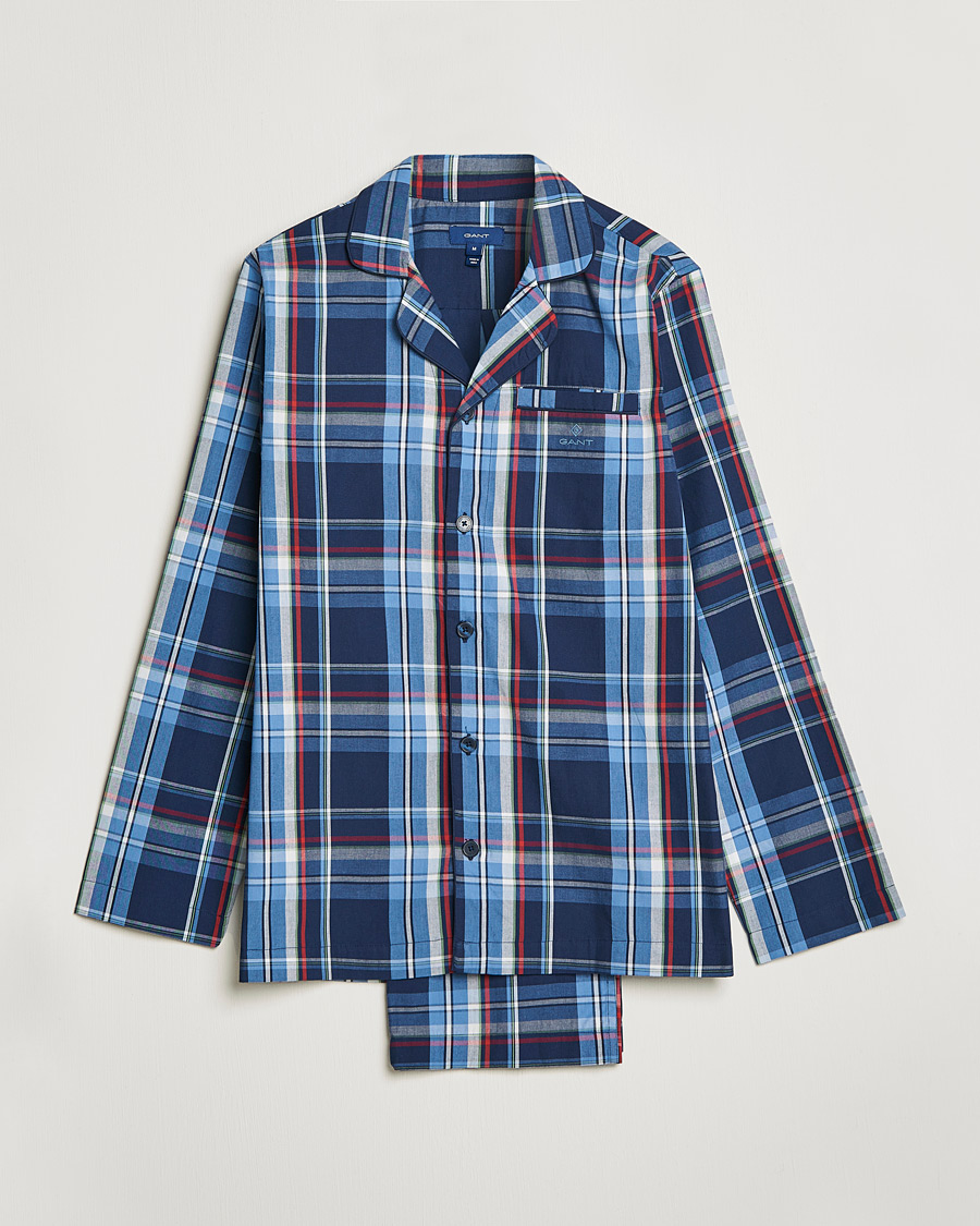Herre | Pyjamas & Morgenkåber | GANT | Checked Pyjamas Set Classic Blue