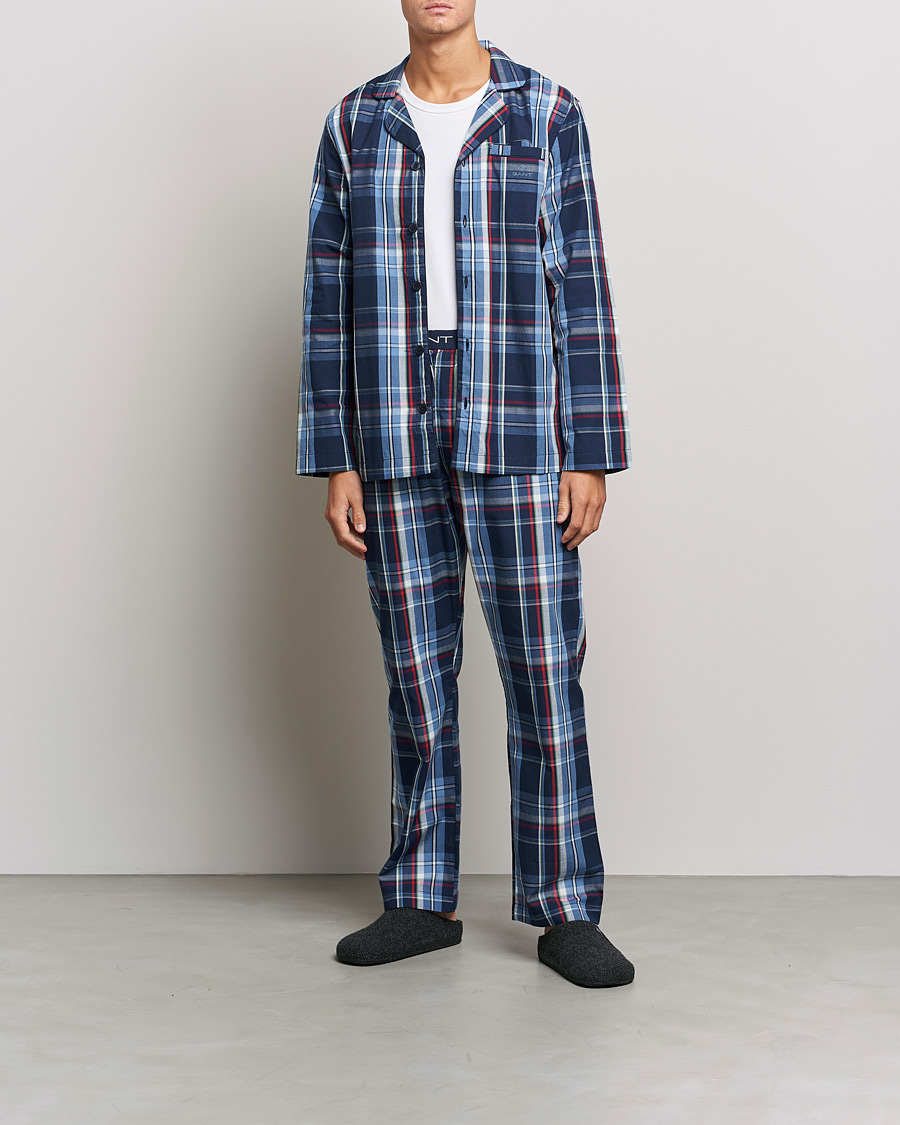 Herre | Pyjamas & Morgenkåber | GANT | Checked Pyjamas Set Classic Blue