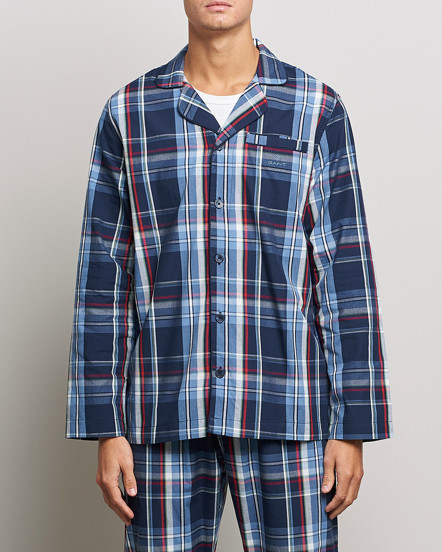 Herre | Pyjamas & Morgenkåber | GANT | Checked Pyjamas Set Classic Blue