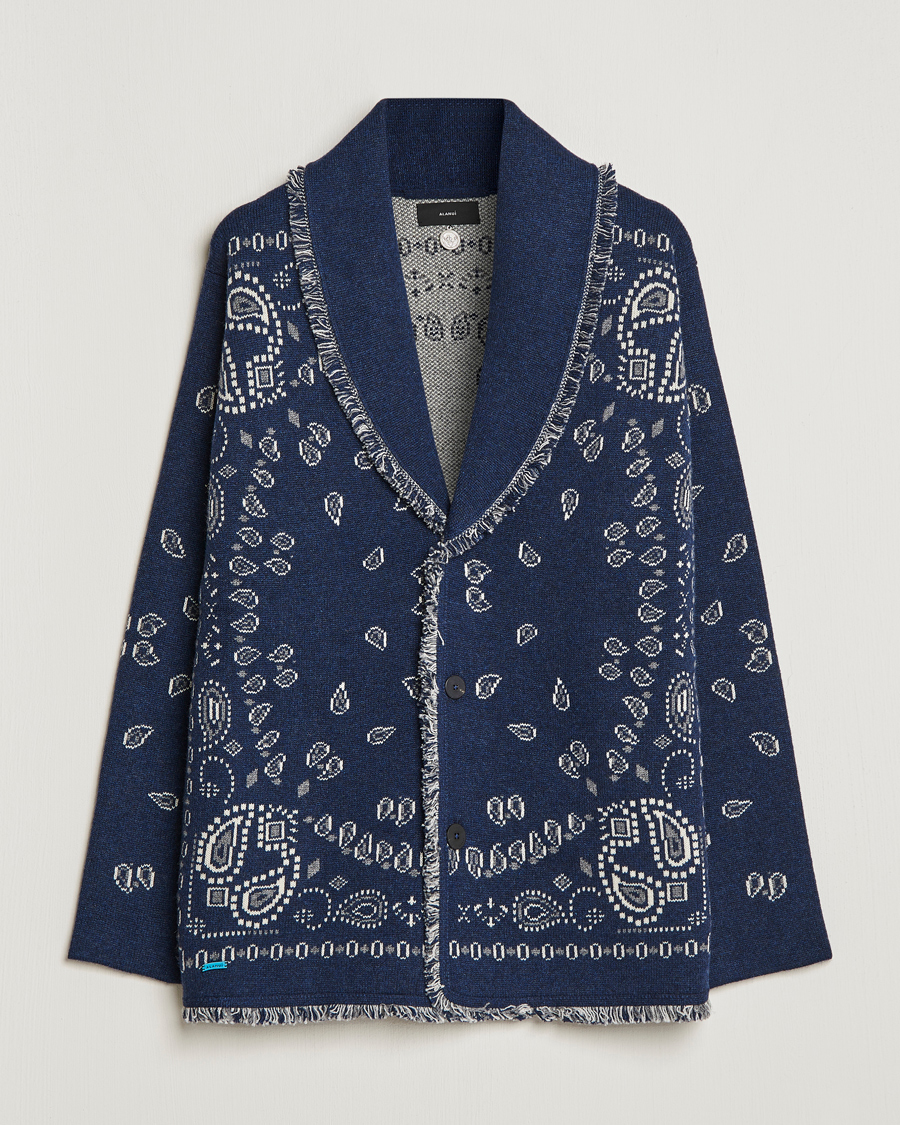 Herre | Trøjer | Alanui | Icon Cashmere Jacquard Cardigan Navy