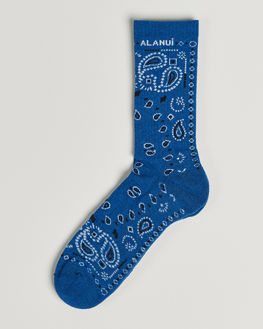 Herre | Undertøj | Alanui | Bandana Printed Socks Cobalt Blue