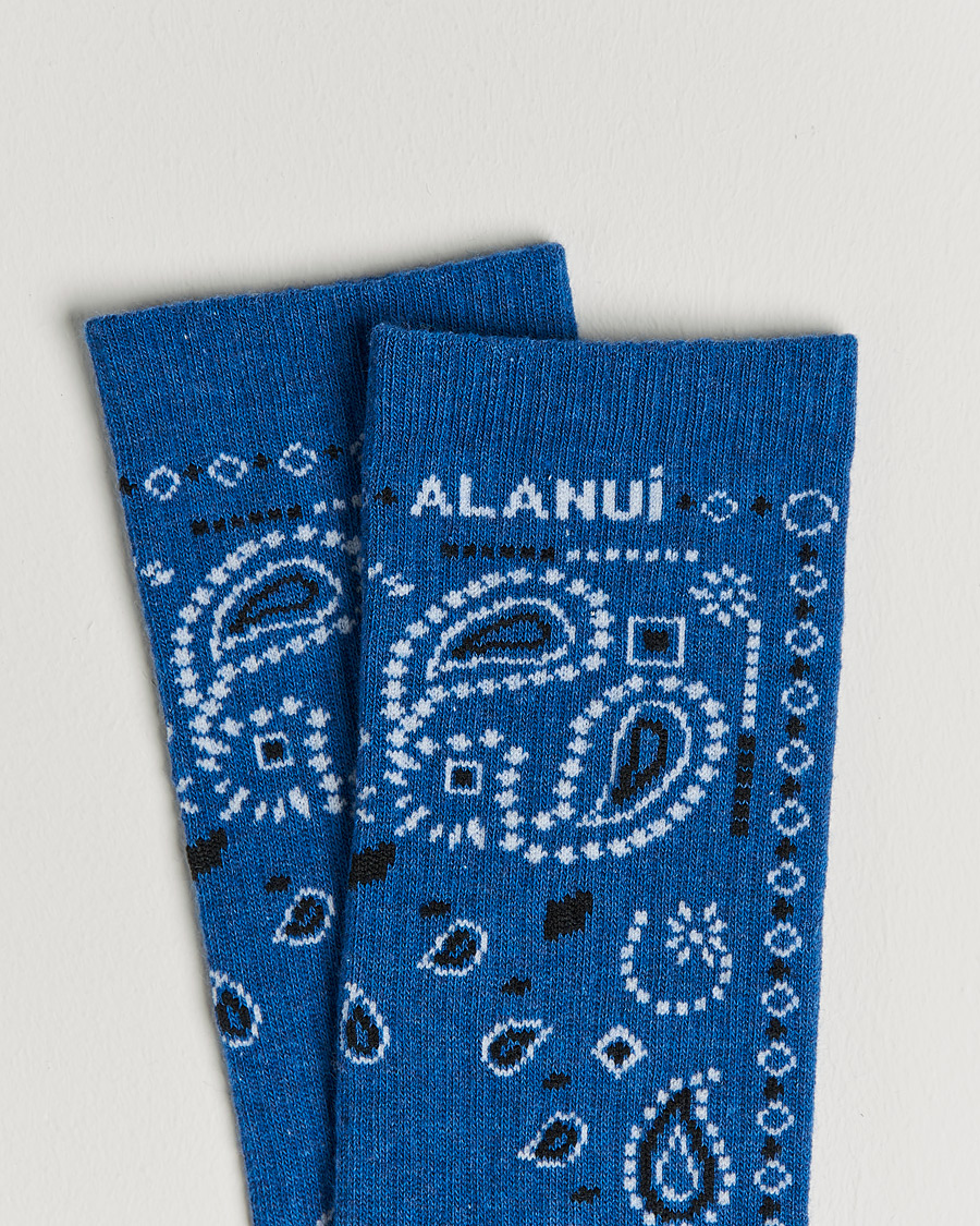 Herre |  | Alanui | Bandana Printed Socks Cobalt Blue