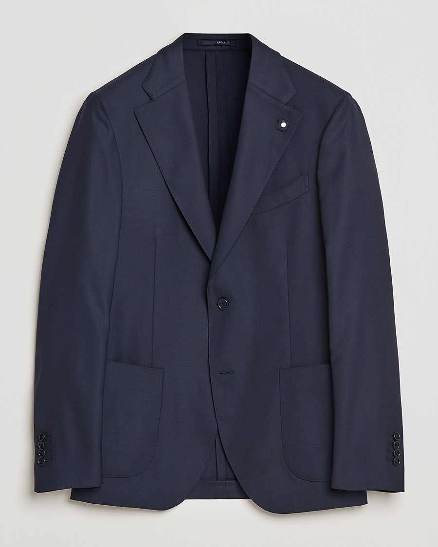 Herre | Blazere & jakker | Lardini | Patch Pocket Wool Blazer Navy
