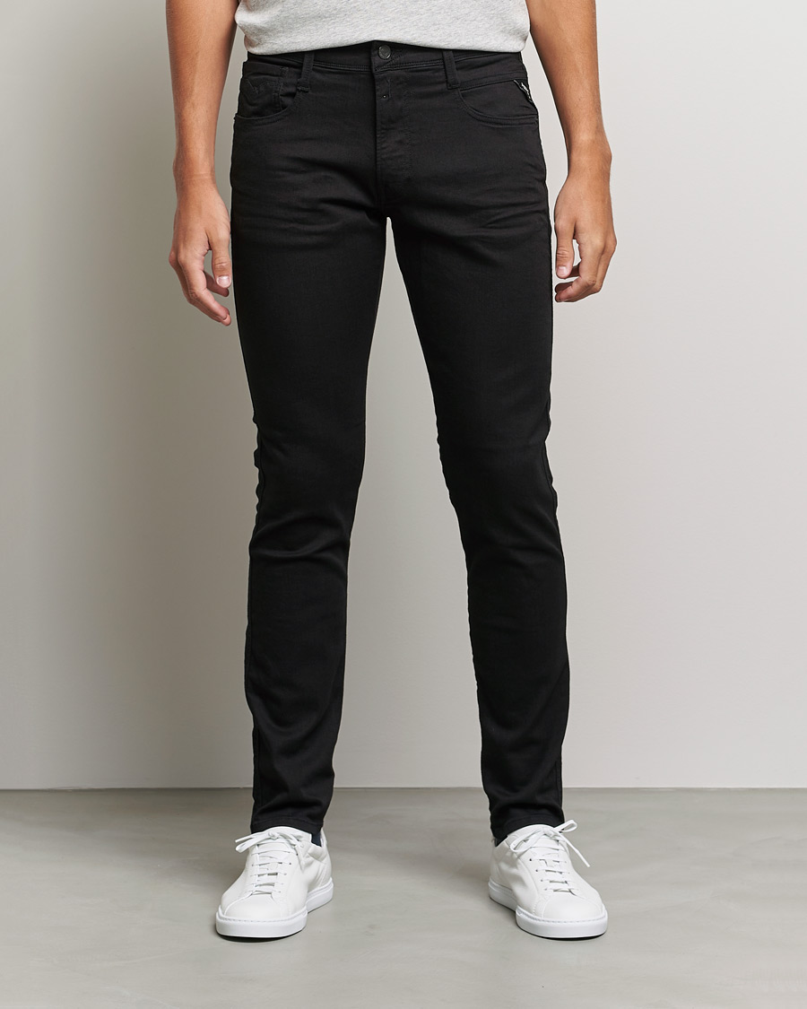 Herre | Slim fit | Replay | Anbass Powerstretch Jeans Black