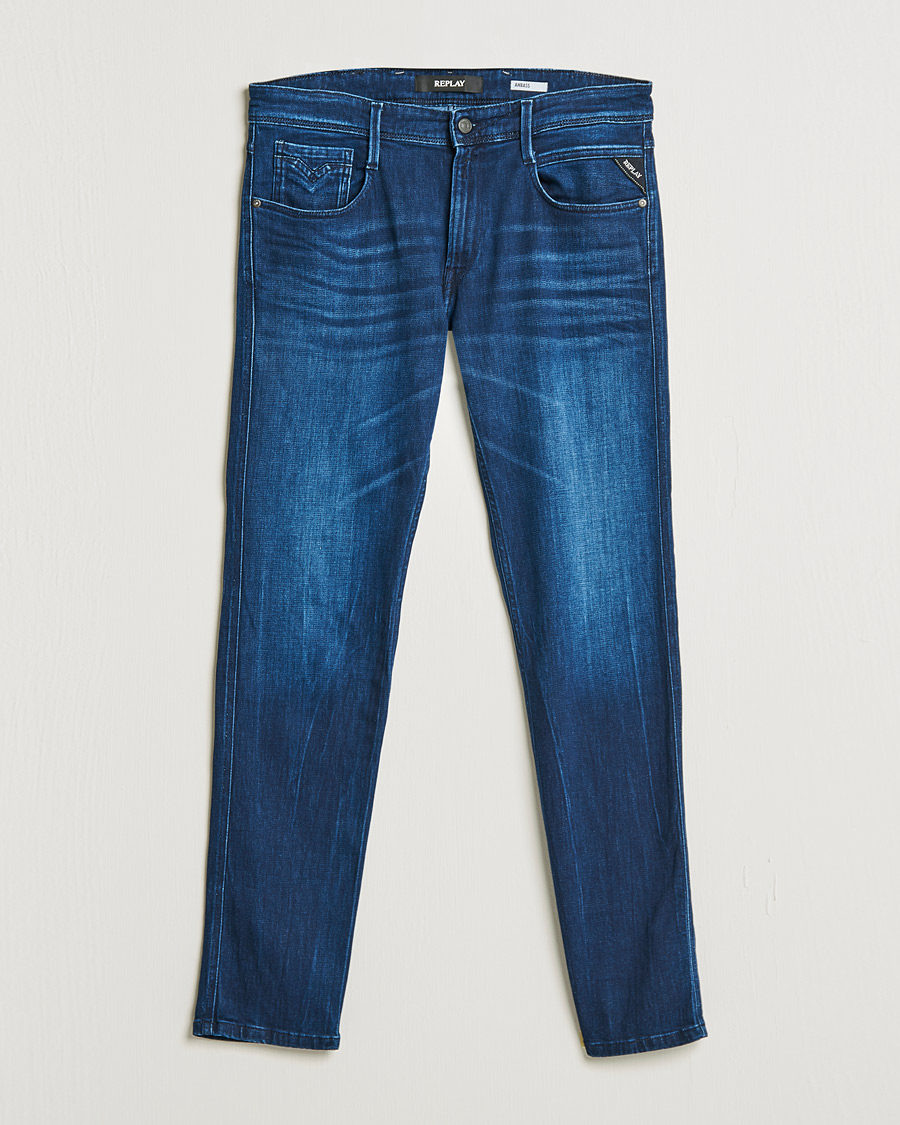 Herre | Jeans | Replay | Anbass X-Lite Stretch Jeans Dark Blue