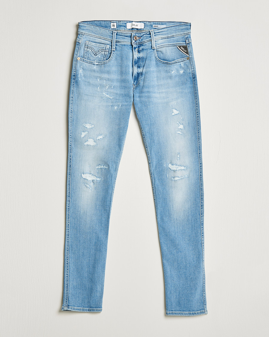 Herre | Jeans | Replay | Anbass 20 Years Wash Jeans Light Blue