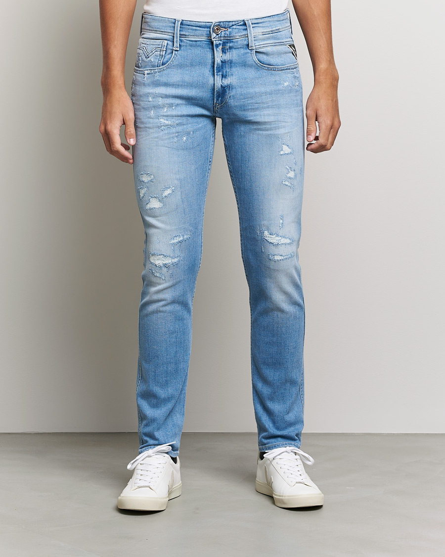 Herre | Jeans | Replay | Anbass 20 Years Wash Jeans Light Blue