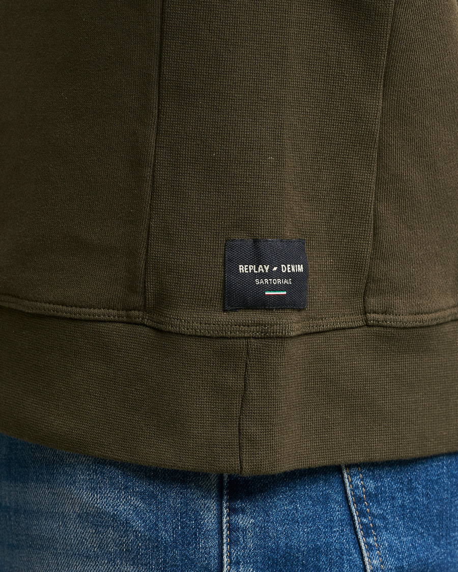 Herre | Trøjer | Replay | Sartoriale Jersey Crew Neck Sweatshirt Military