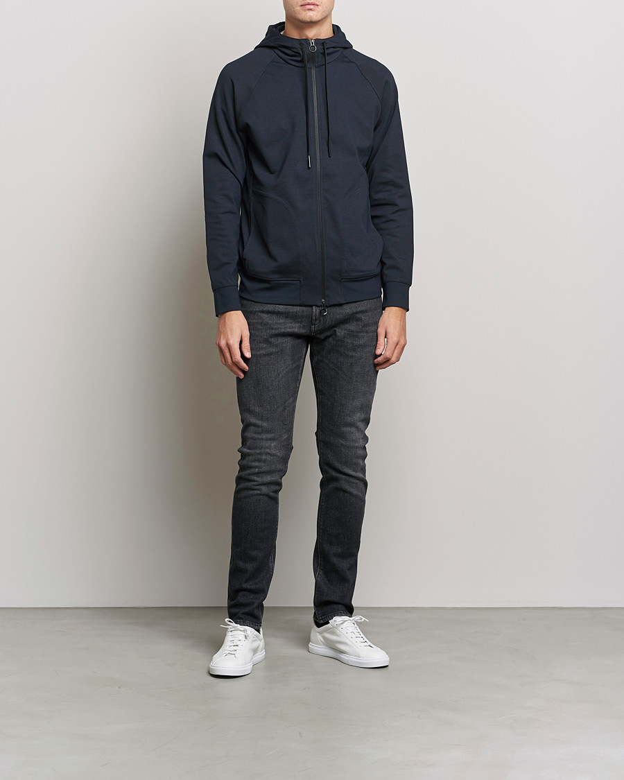 Herre | Trøjer | Replay | Sartoriale Shiny Full Zip Hoodie Dark Blue
