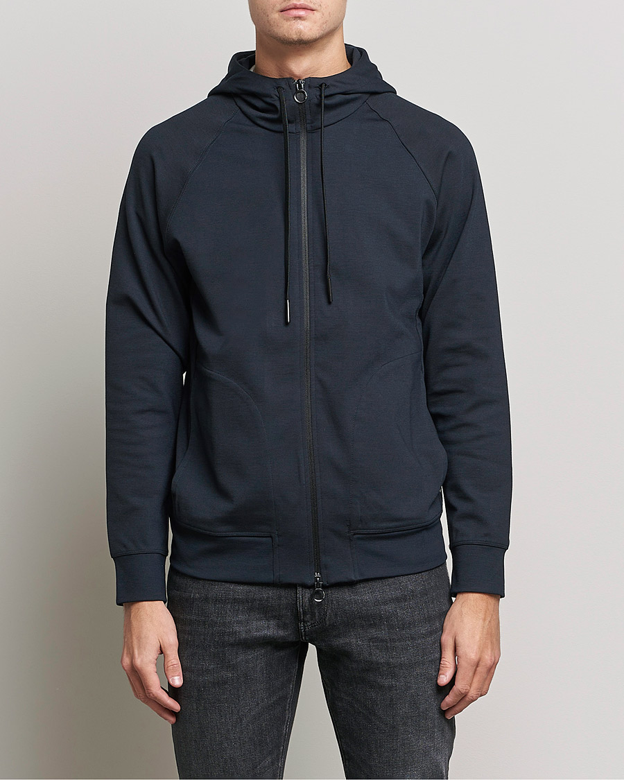 Herre | Trøjer | Replay | Sartoriale Shiny Full Zip Hoodie Dark Blue