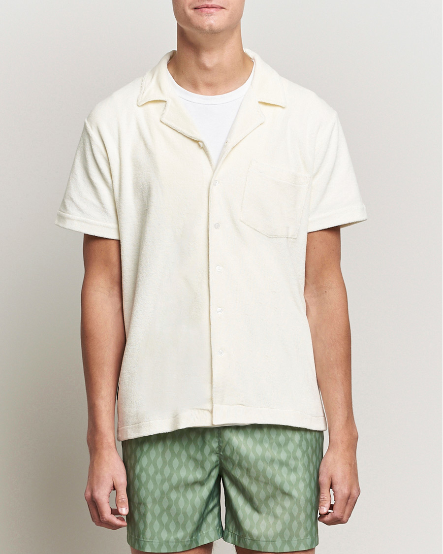 Herre | Terry | The Resort Co | Short Sleeve Terry Resort Shirt White