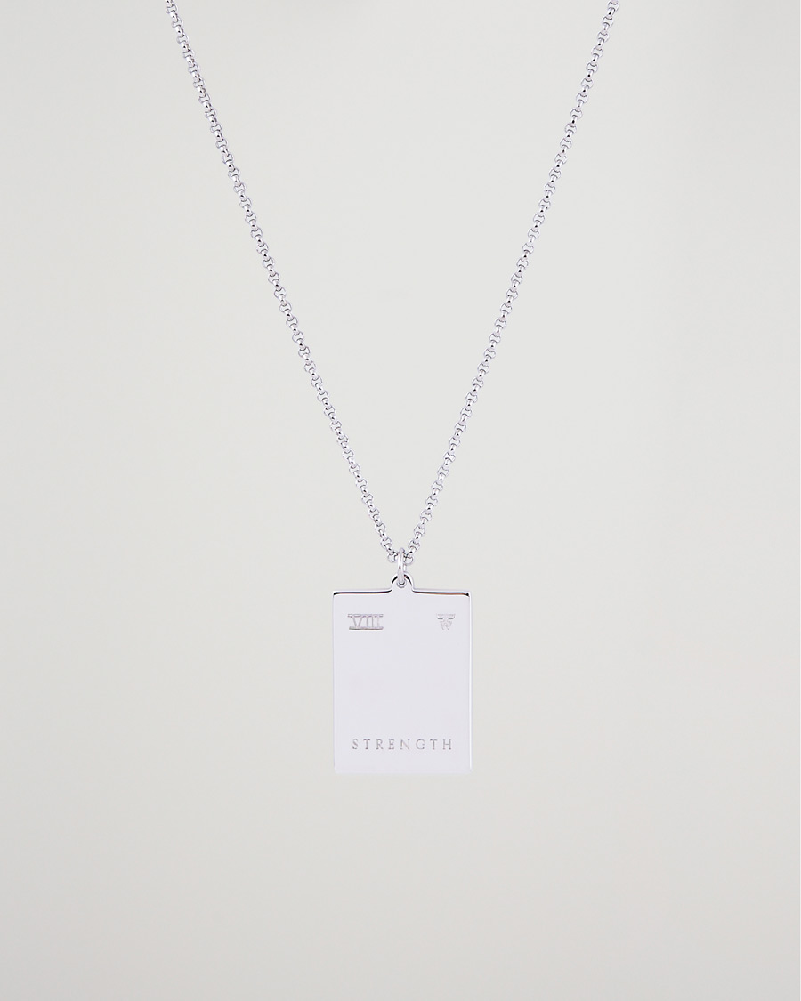 Herre | Tilbehør | Tom Wood | Tarot Strength Pendant Necklace Silver