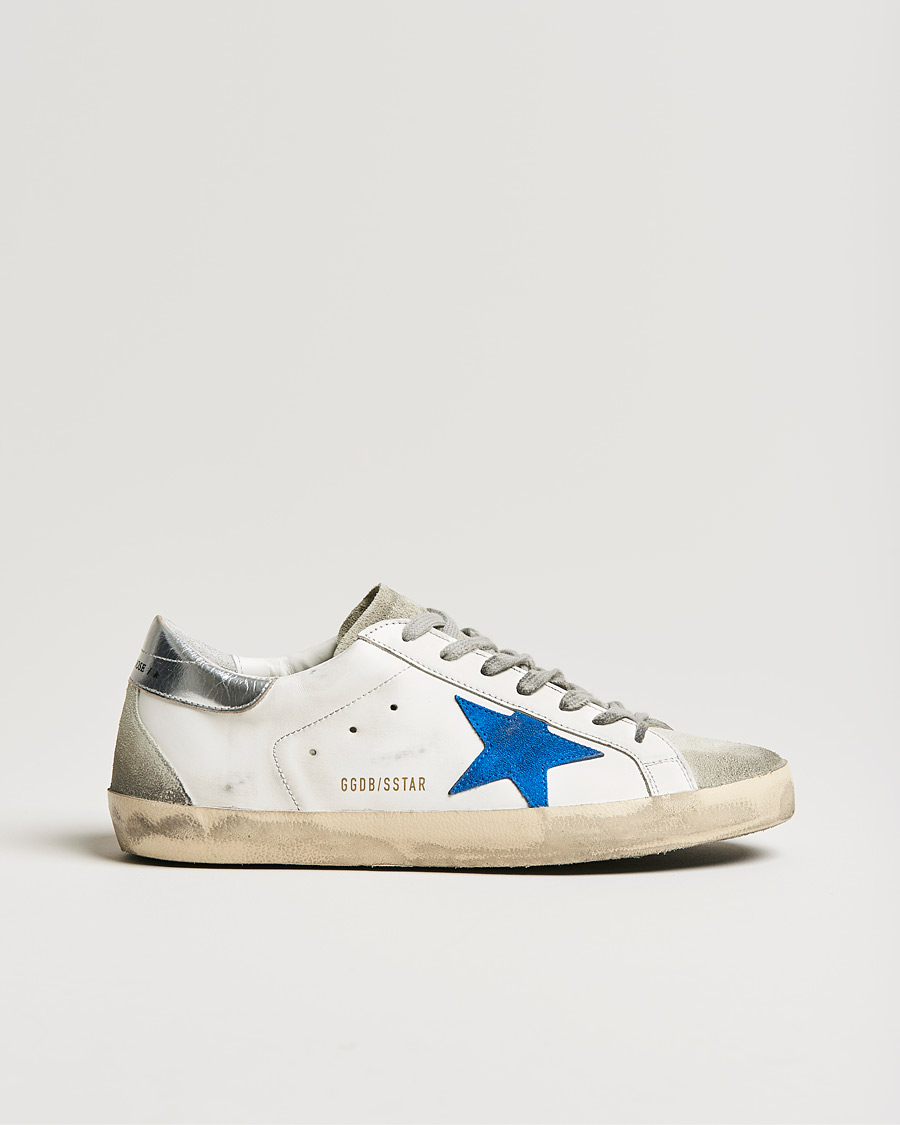 Herre |  | Golden Goose Deluxe Brand | Super-Star Sneakers White/Electric Blue