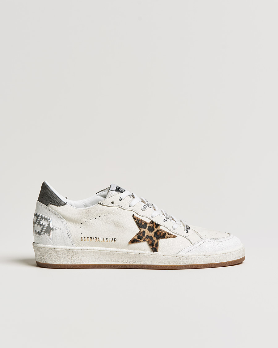 Herre | Golden Goose Deluxe Brand Ball Star Sneakers White/Leopard | Golden Goose | Deluxe Brand Ball Star Sneakers White/Leopard