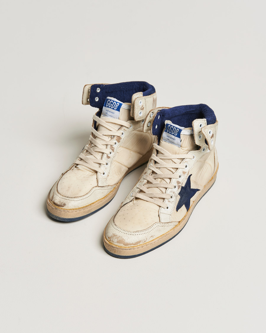 Herre | Sneakers med højt skaft | Golden Goose Deluxe Brand | Sky Star Vintage Basket Sneaker White/Dark Blue