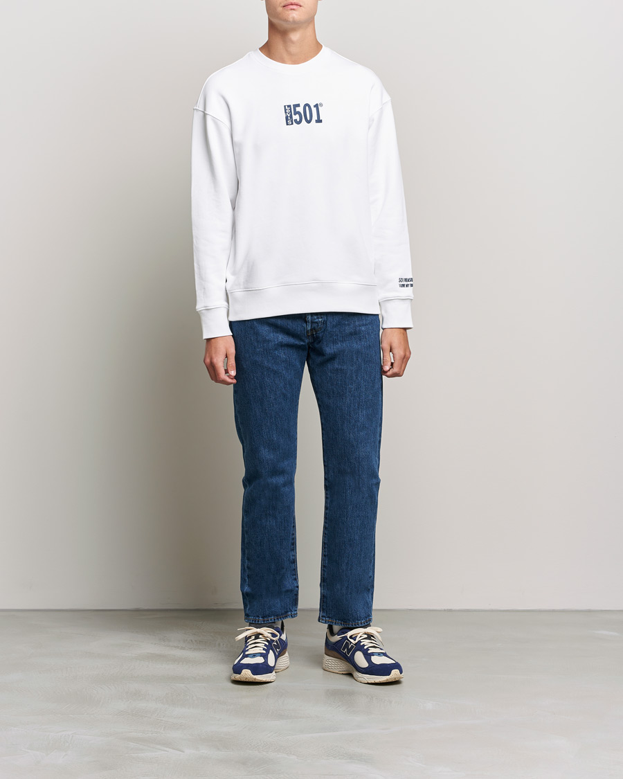 Herre | Trøjer | Levi's | Relaxed Graphic 501 Crew Neck Crew White