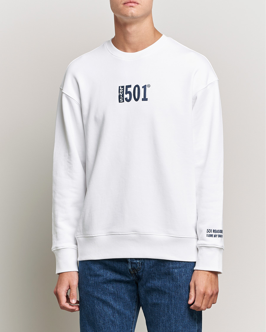 Herre | Trøjer | Levi's | Relaxed Graphic 501 Crew Neck Crew White