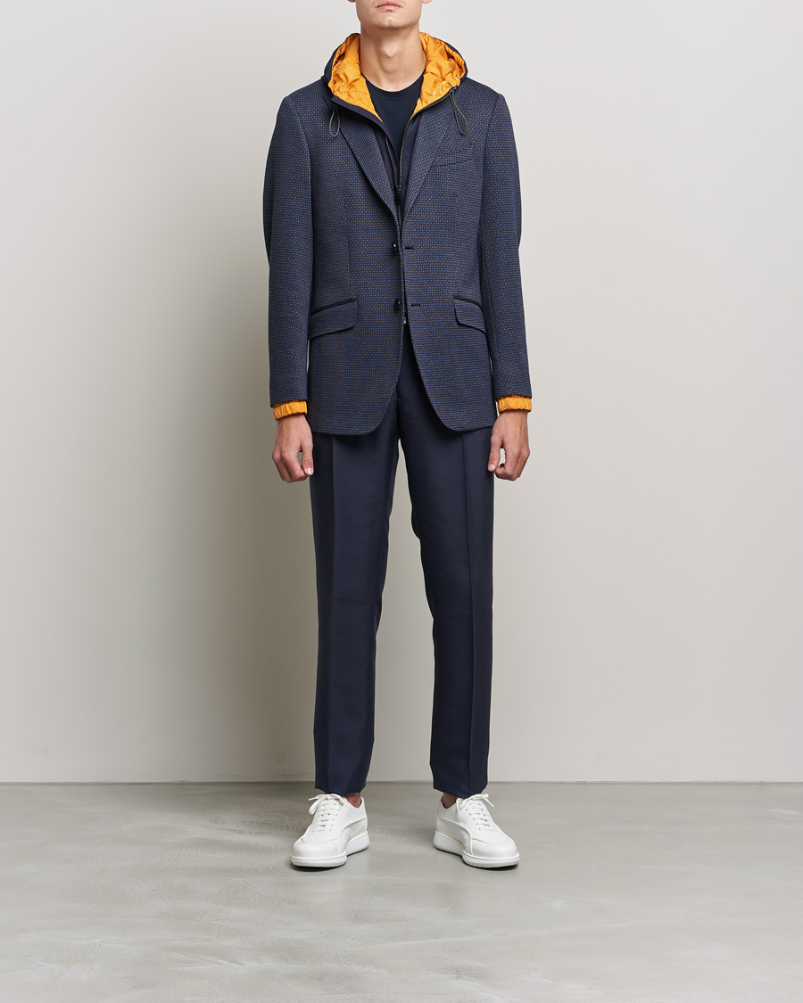 Herre | Blazere & jakker | Etro | Hooded Jersey Blazer Navy