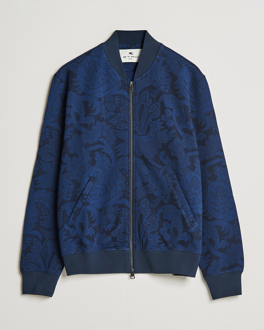 Herre | Trøjer | Etro | Printed Bomber Sweat Navy