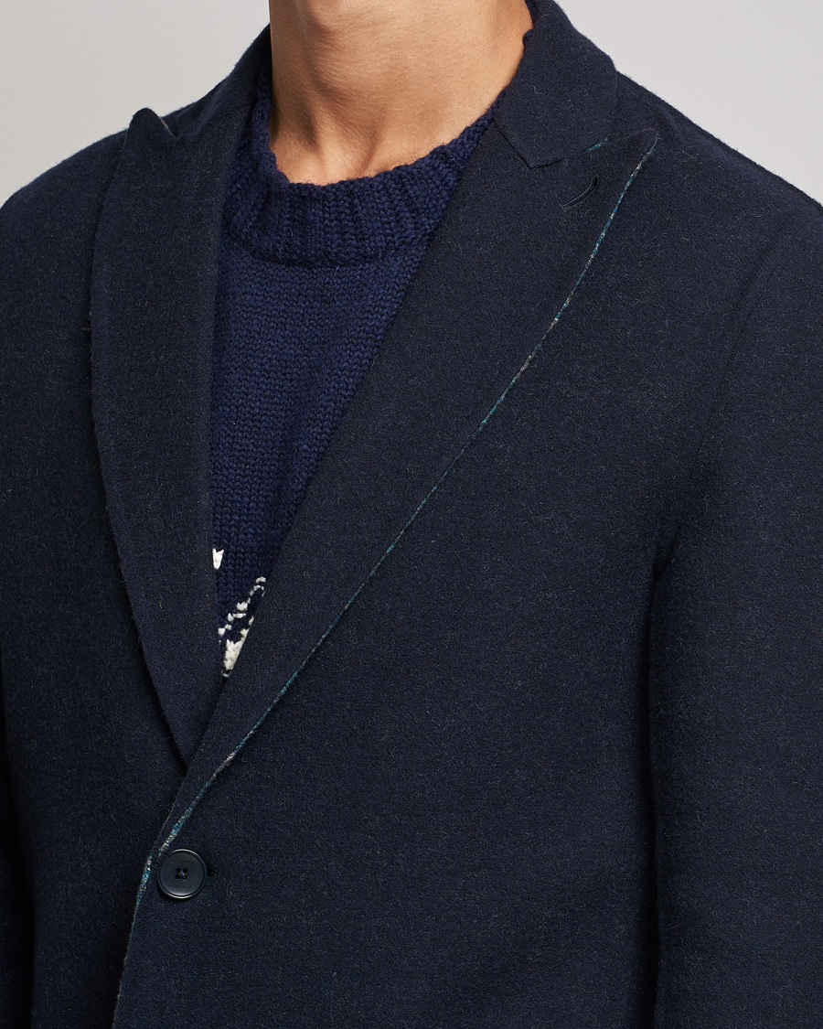 Herre | Jakker | Etro | Deconstructed Reversible Coat Navy