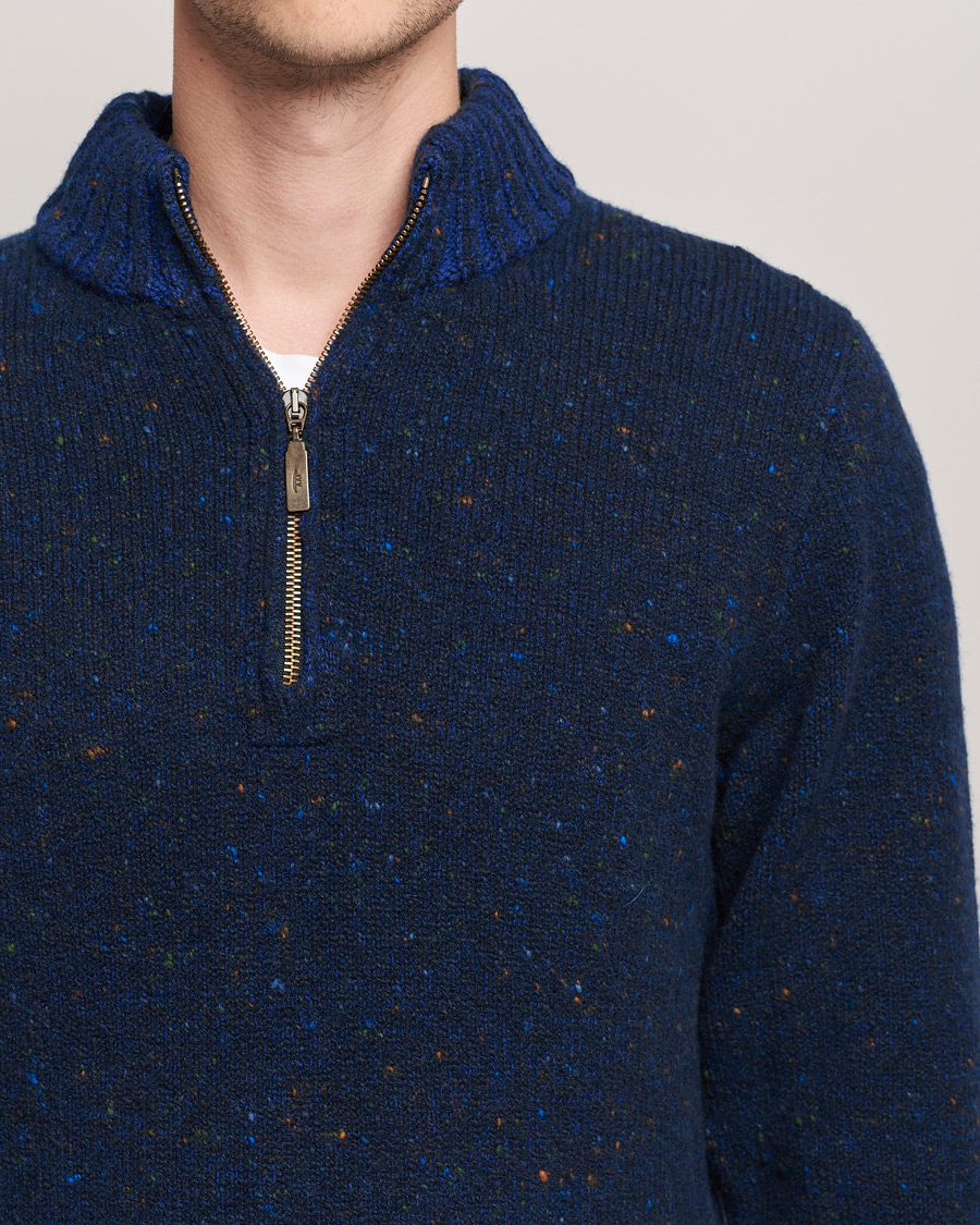 Herre | Trøjer | Inis Meáin | Wool/Cashmere Half Zip Navy