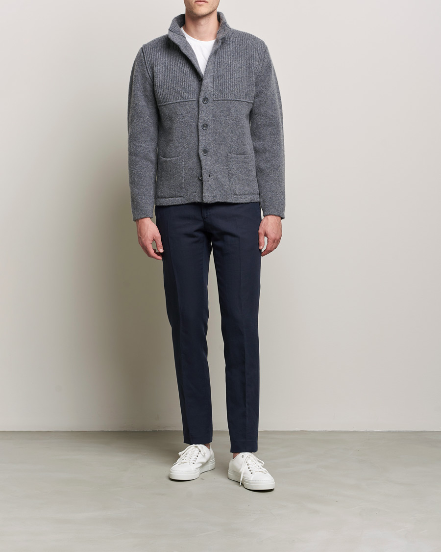 Herre | Trøjer | Inis Meáin | Heavy Wool Cardigan Grey