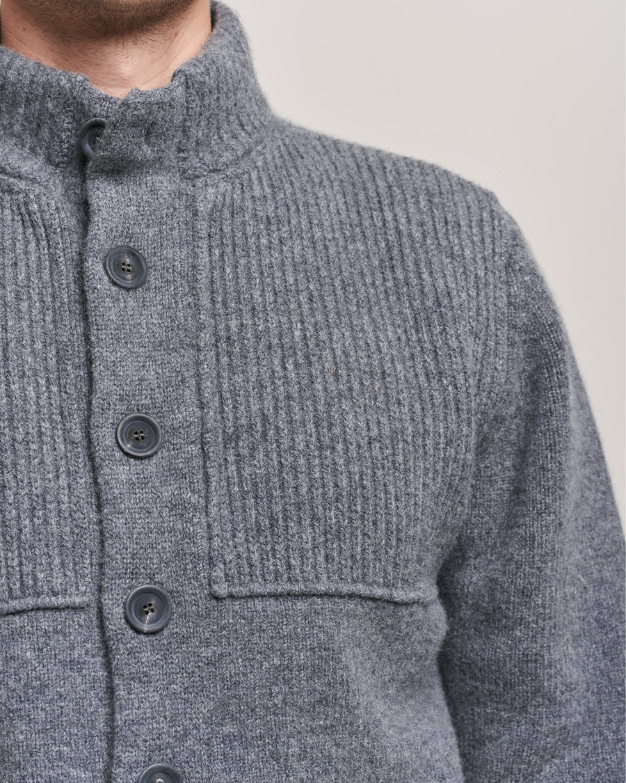Herre | Trøjer | Inis Meáin | Heavy Wool Cardigan Grey