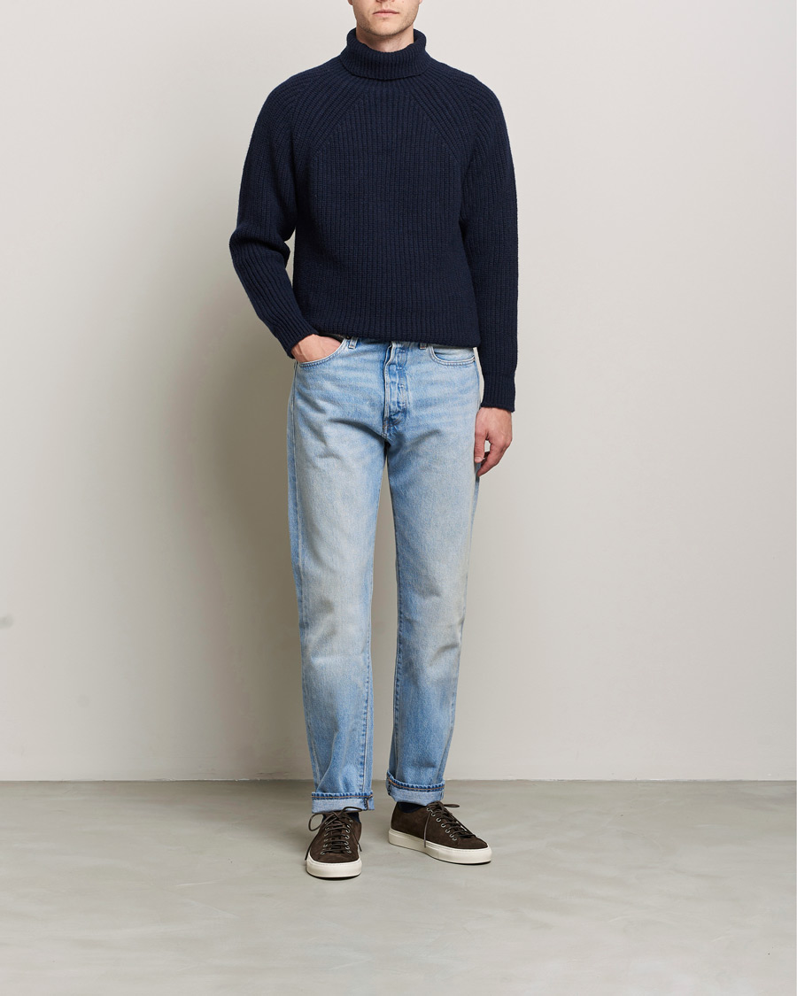 Herre | Trøjer | Inis Meáin | Wool/Cashmere Boatbuilder Turtleneck Navy