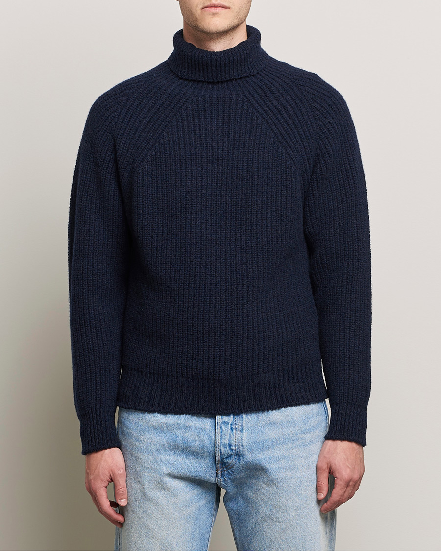 Herre | Trøjer | Inis Meáin | Wool/Cashmere Boatbuilder Turtleneck Navy