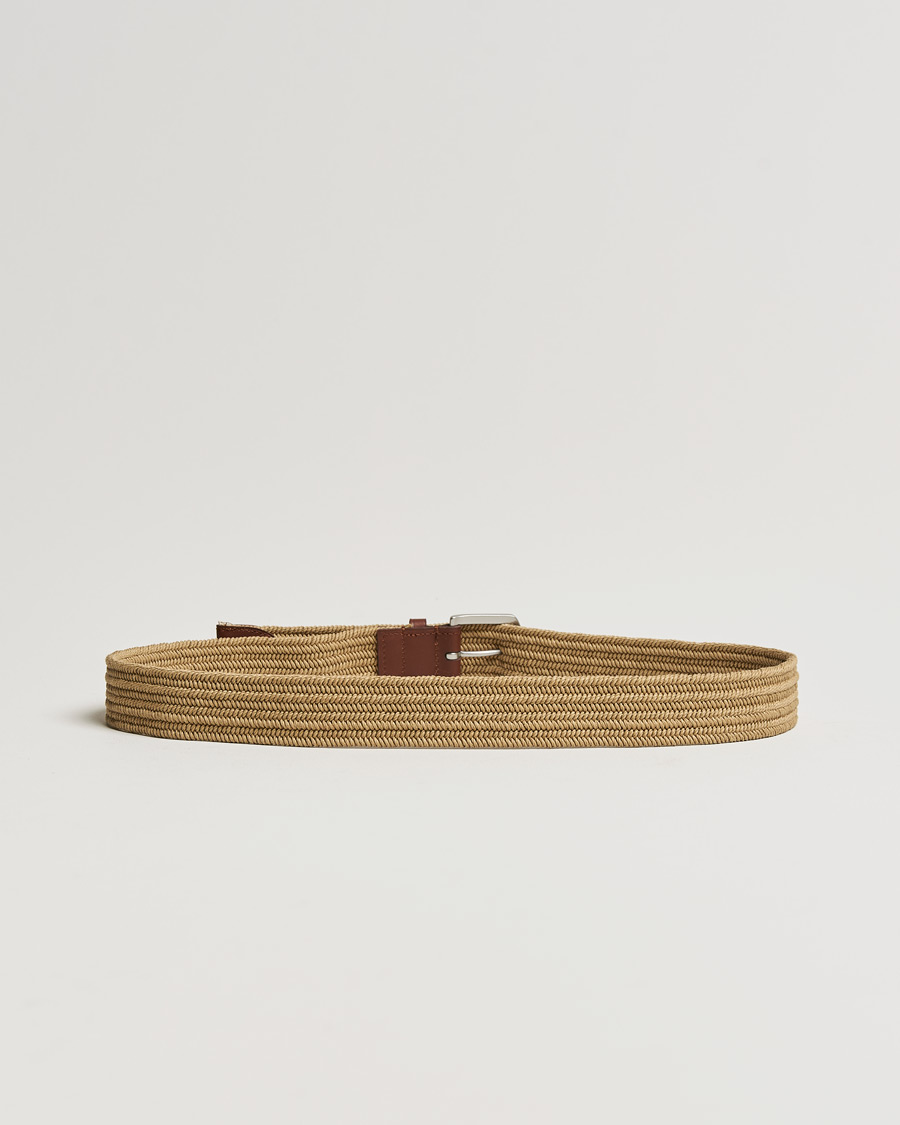 Herre | Polo Ralph Lauren | Polo Ralph Lauren | Braided Cotton Elastic Belt Timber Brown