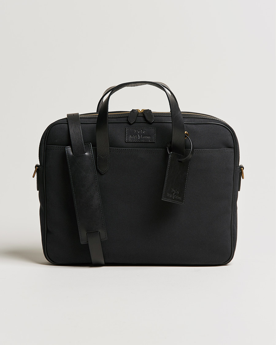 Herre |  | Polo Ralph Lauren | Canvas/Leather Computer Bag Black