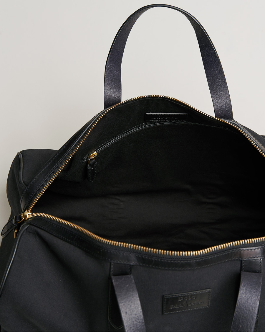 Herre | Polo Ralph Lauren Canvas/Leather Dufflebag Black | Polo Ralph Lauren | Canvas/Leather Dufflebag Black