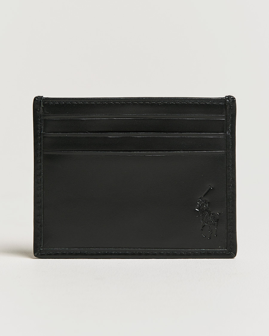 Herre | Polo Ralph Lauren All Over PP Leather Credit Card Holder Black/White | Polo Ralph Lauren | All Over PP Leather Credit Card Holder Black/White